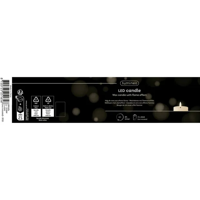 Kaemingk BV Lumineo LED echtwaskaars oranje Ø 7 cm hoogte 19 cm