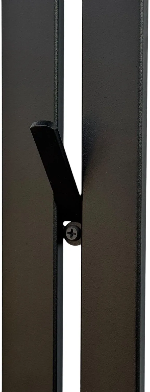 ‎DanDiBo DanDiBo Wandkapstok smal - Set van 2 - 3 haken - Zwart - 80 cm