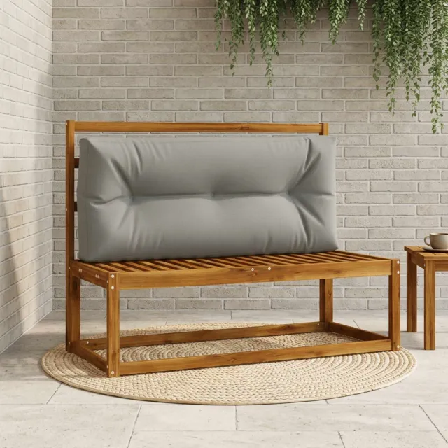 vidaXL Pallet Rugkussen VIANEN 100% Polyester Grijs 120 x 40 x 12 cm