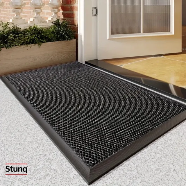 Stunq Antislip Deurmat Zwart - Waterbestendig voor Binnen en Buiten