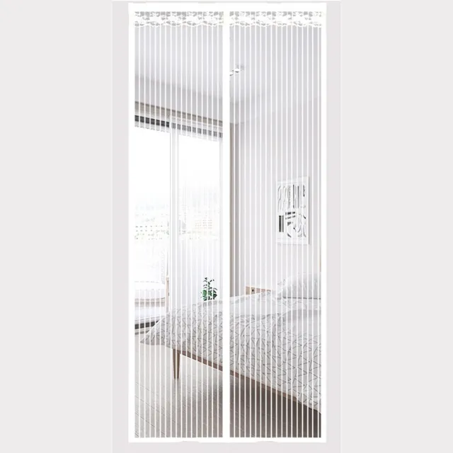 Inf Magnetisch Hordeur Gordijn met 9 Paar Magneetjes, Wit, 80cm x 200cm