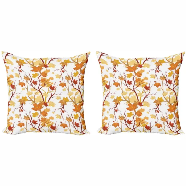 ABAKUHAUS Fallen kussenhoes set – 2x40x40 cm – dubbel bedrukt – multicolor Geel Oranje