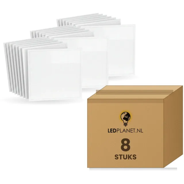 Tsong LED Paneel 620x620 2 stuks - 4400lm 40W - Daglichtwit 6000K - Sensor - Dimbaar - CRI80 - 230V