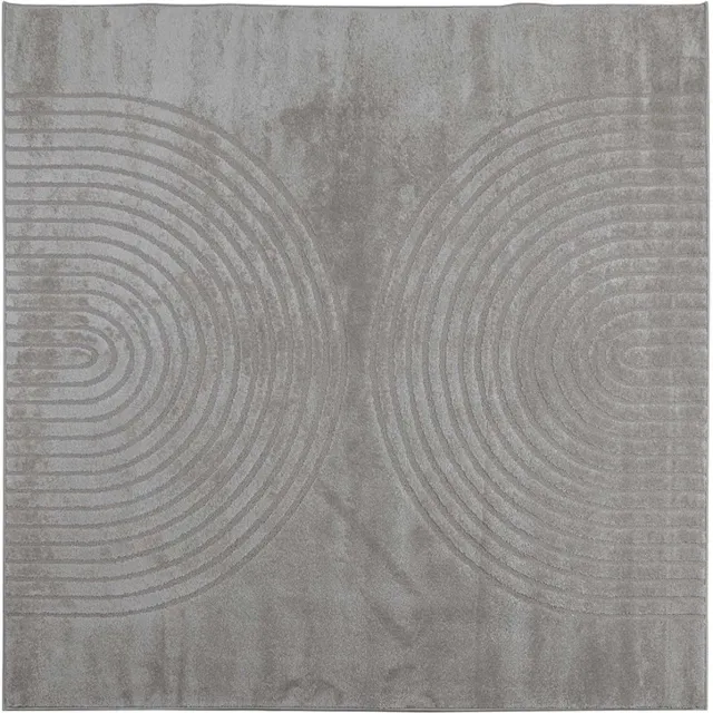 vidaXL Binnen - kleed - GALATI - Grijs - 120 - x - 120 - cm - Polyester