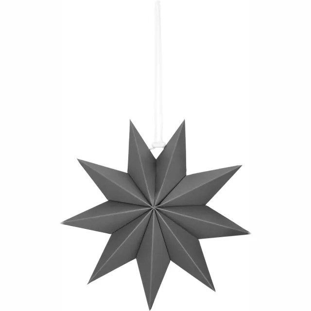 springos Kerst Ster - Papier - Opvouwbaar - 30 cm - Grijs