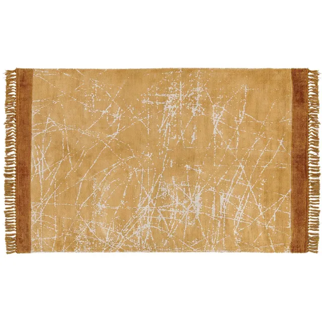 Beliani HANLI - Vloerkleed - Oranje - 140 x 200 cm - Viscose
