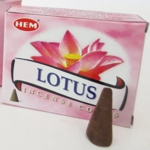 HEM Wierook kegeltjes in huisgeur Lotus - 40x kleine kegeltjes - Ontspannend - Kalmerend Multi
