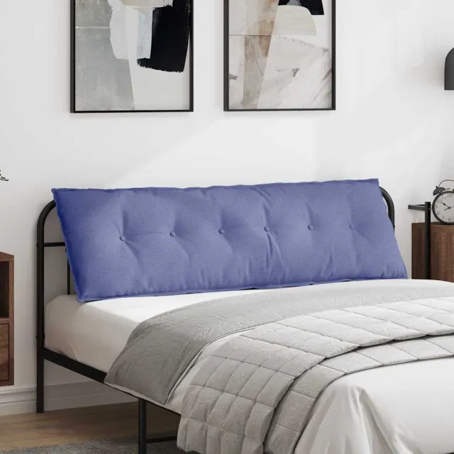 vidaXL Rugkussen Jeans Blauw 160 x 50 x 19 cm Stof