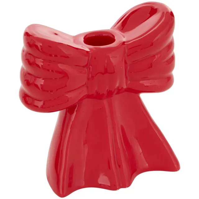 Feeric lights & Christmas Kerstkaarsenhouder met strik Rouge