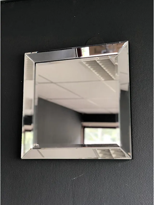 luxury living Spiegel Met Spiegelrand 50x50cm Chrome, Gold
