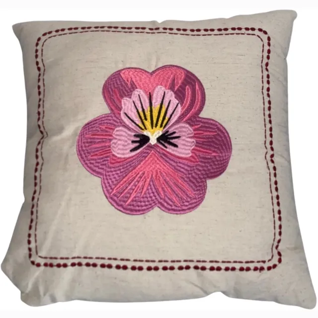 Mica Decorations Mica Violet Sierkussen 45x45 cm – Roze – Decoratiekussen Roze/Wit