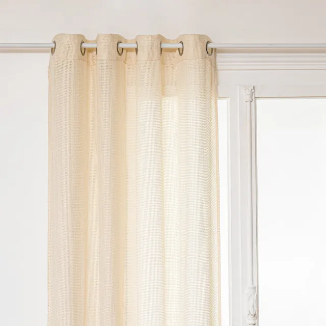 Atmosphera Dolce Gordijn 140x240cm - Kant en klaar met ringen - Beige Wit