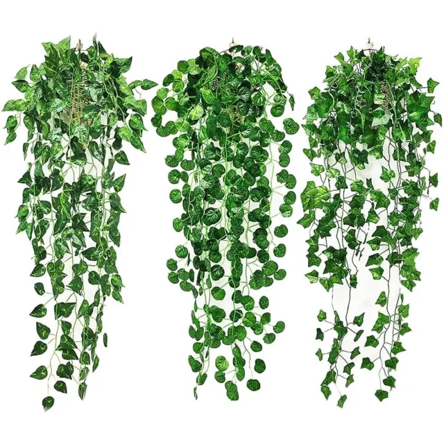 Ibenzoa Set van Drie Realistische Groene Hangplanten - Perfect voor Binnen en Buiten