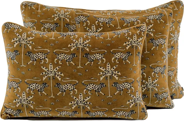 Haomy Beria Kussen fluweel - gold - 40x60 cm
