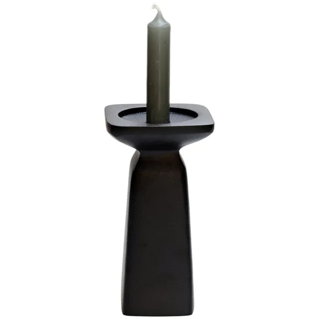 Vase The World Kandelaar Calama | Medium | Zwart | L10 x H10 x H18 cm