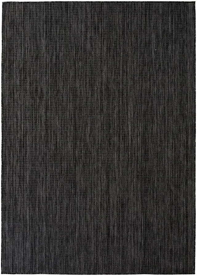 Dutch XXL Buitenkleed | Mira | Raster | Zwart | 60x100 cm | Buitentapijt | Tuintapijt