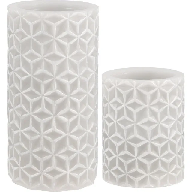 Pauleen Cosy Ornament LED-Kaarsen Wax - 2 stuks Grijs, Wit