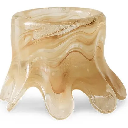 HKLIVING waxinelichthouder beige