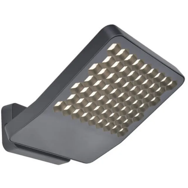 LUTEC Atlantis - LED wandlamp voor buiten - Anti-verblinding - Premium aluminium - 3200Lm krachtig licht - 4000K helder wit licht - IP54 extra weerbestendig - Donkergrijs