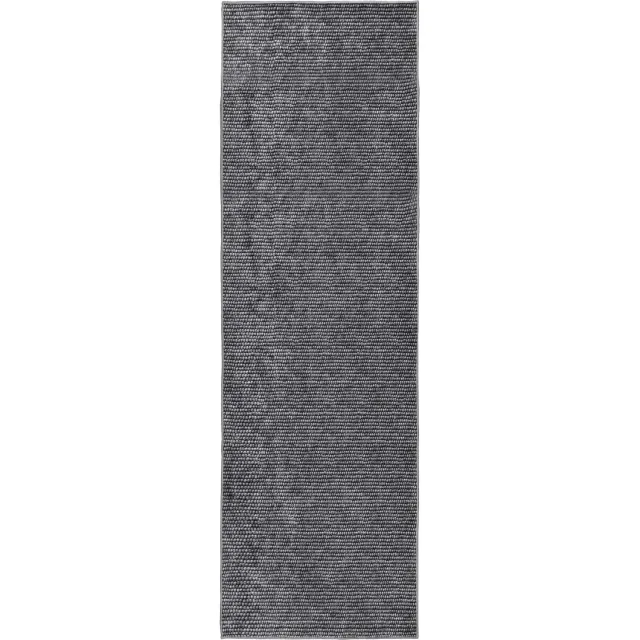 vidaXL Tapijt - Antraciet - 100 - x - 400 - cm - 100% - Polyester - 3 - mm - Wasbaar