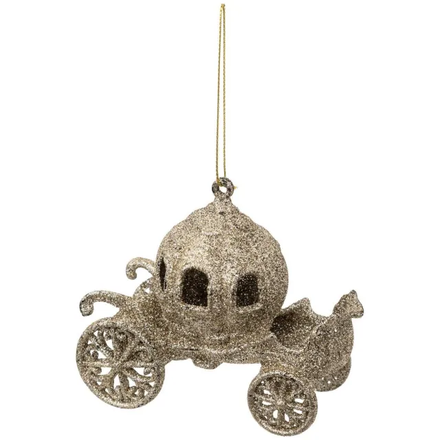 Feeric lights & Christmas Gouden plastic kerstkoets, 11 cm Doré