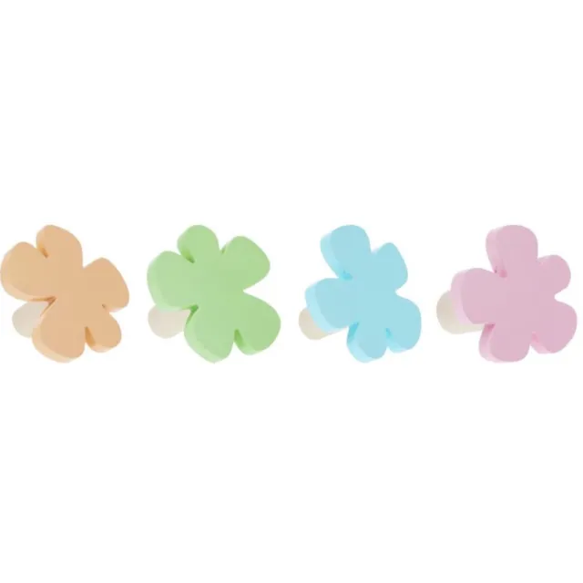 Home & Styling Kapstokken Bloemen - Set van 4 stuks - Multi