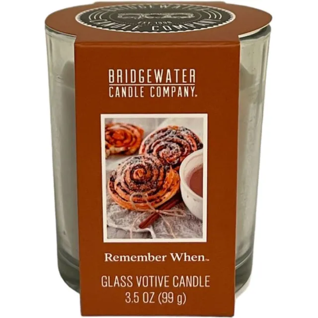 Bridgewater Candle Glass Votive Remember When wit