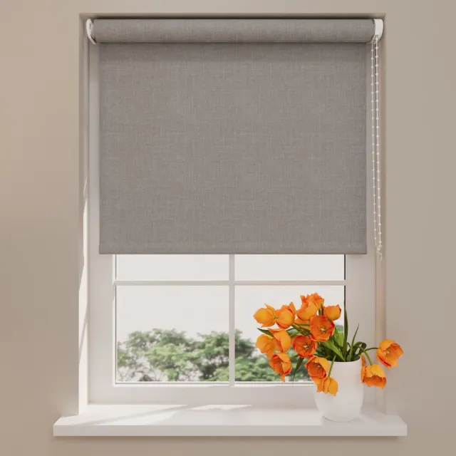 DTCH Rolgordijn Easy Texture - Verduisterend - Light Grey - 150 x 190