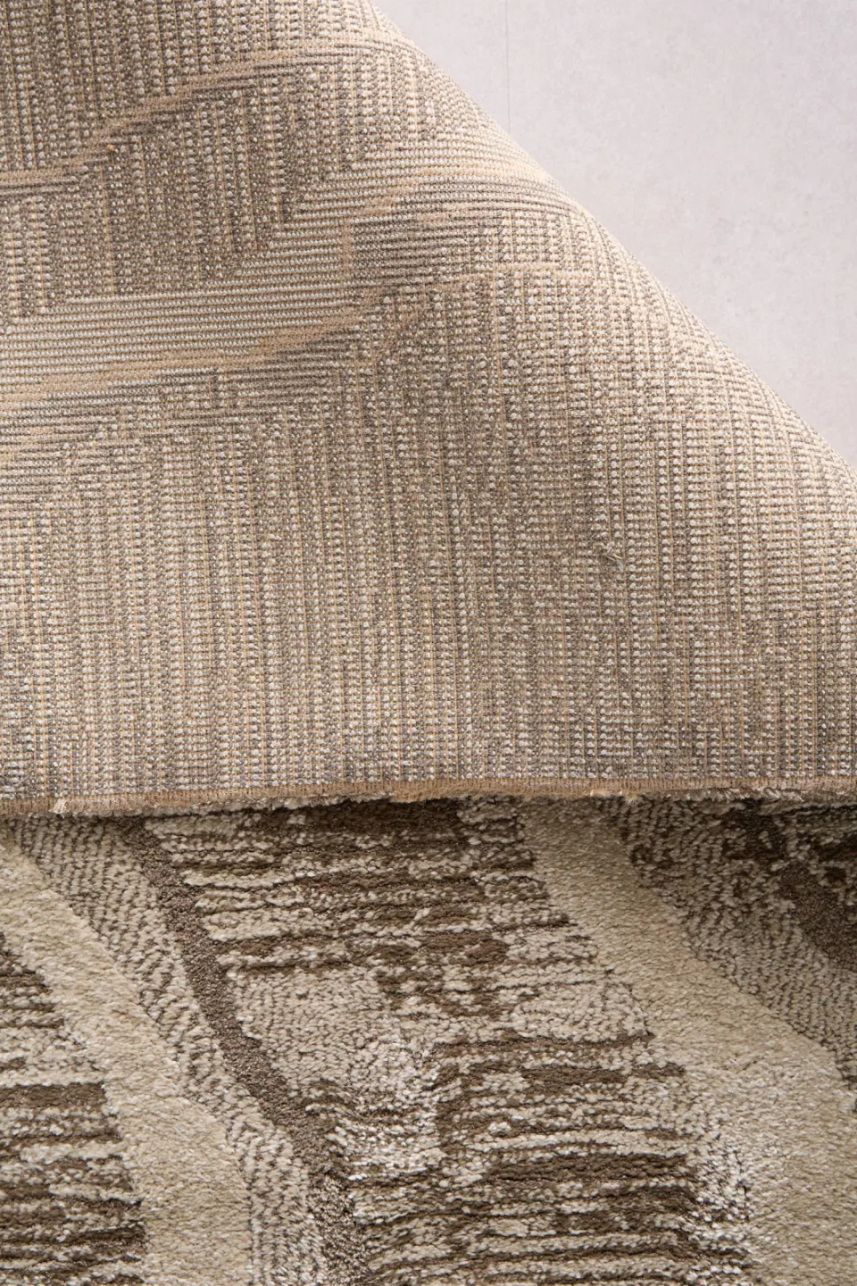NOUS Living Horizon vloerkleed donkerbruin crème/donkerbruin, foto 4