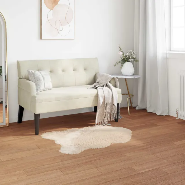 vidaXL Tapijt van imitatie TAFALLA Beige 50 x 80 cm Polyester, foto 2