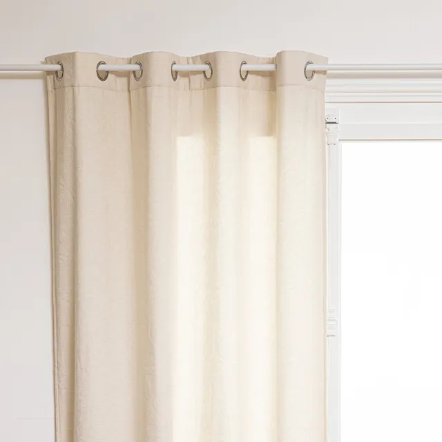 Atmosphera Gordijn met ringen ZURI, 140 x 260 cm Beige