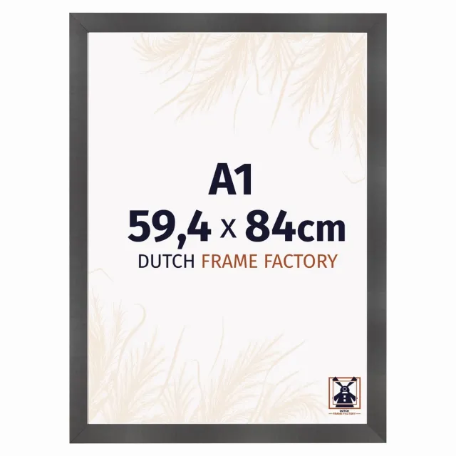 Dutch Frame Factory Fotolijst A1 59,4x84 cm - MDF - Zwart Mat - Praag