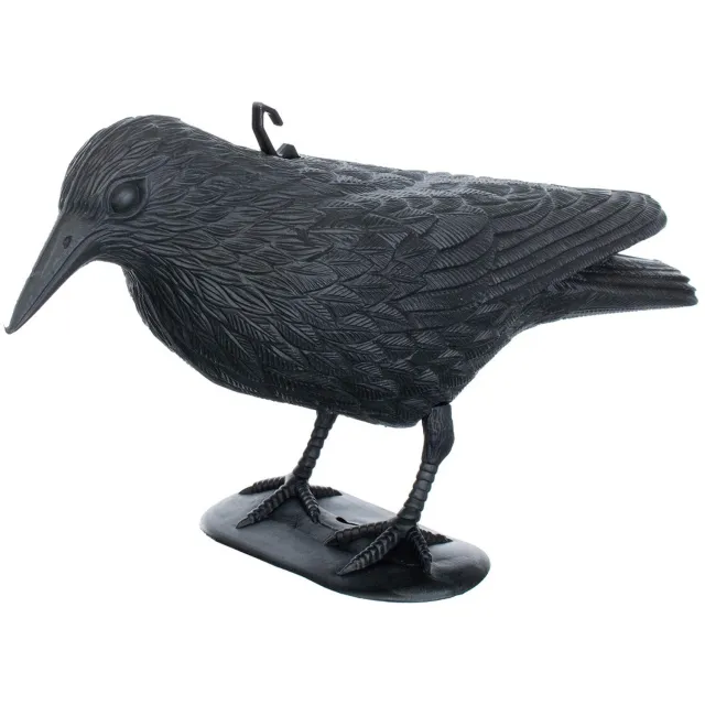 Duraxl Zwarte raaf vogelverschrikker - Kunststof - 36 x 20 cm