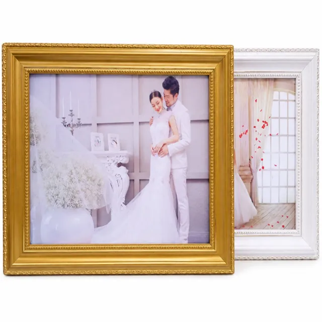 SWGOTA Goudkleurige fotolijst voor tafel - A4 herdenkingsuitvoering 24 x 33 cm - Rechthoekig met geprofileerde rand