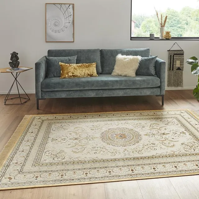 Nouristan Klassiek vloerkleed - Antik Negar crème 95x140