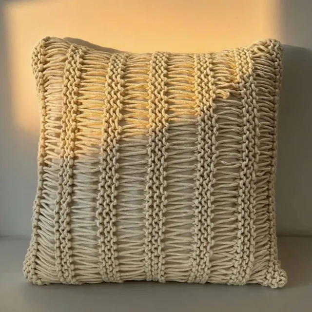 4shine Macramé sierkussen Sol - 4shine Wit