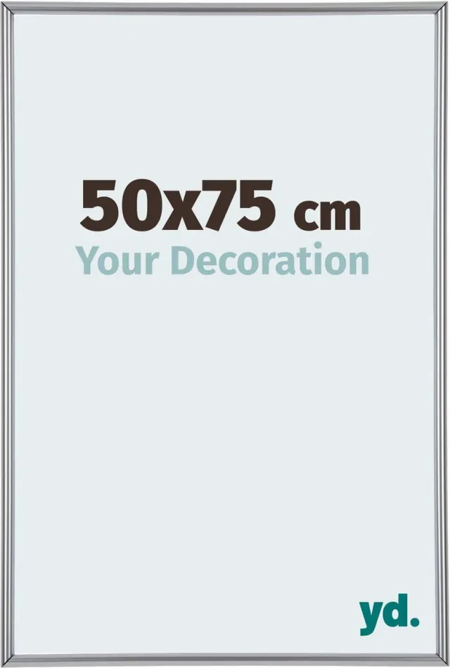 yd. Your Decoration - Fotolijst 50x75 cm - Kunststof - Zilver Hoogglans - Annecy