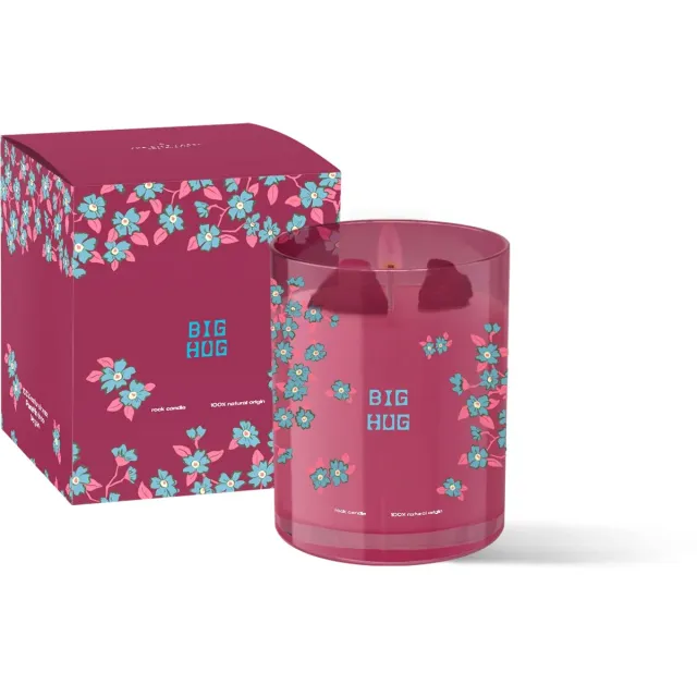 The Gift Label Crystal Candle 175gr Crystal Candle 175gr - Big Hug - Kaars Roze