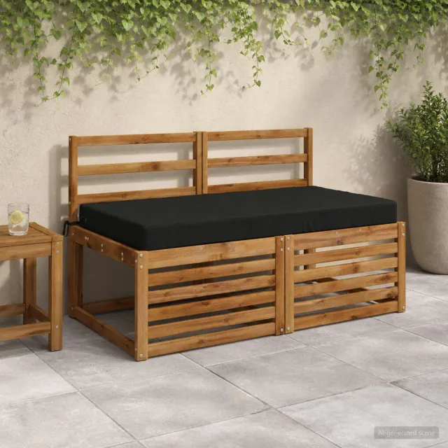 vidaXL Zitkussen SOEST 100% Polyester Zwart 120 x 80 x 10 cm
