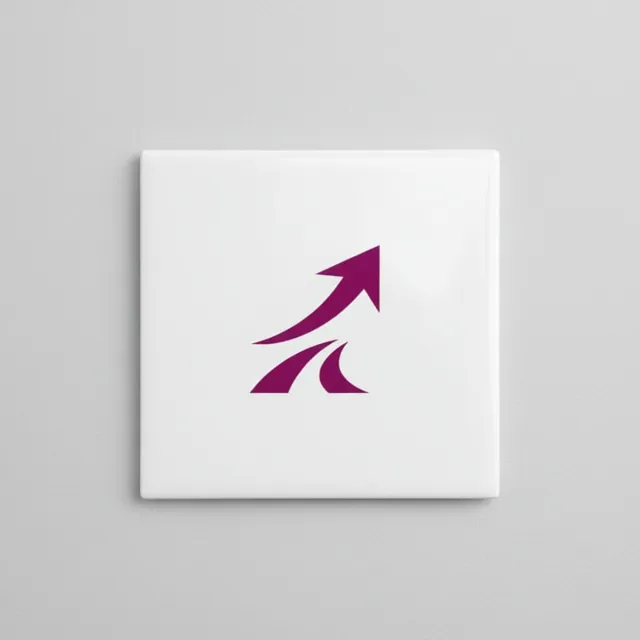 Nevolis Opwaartse Pijl Symbool Decoratieve Tegel 15×15 cm – Minimalistische Motiverende Wandtegel voor Kantoor, Studio & Moderne Decor Multi Color