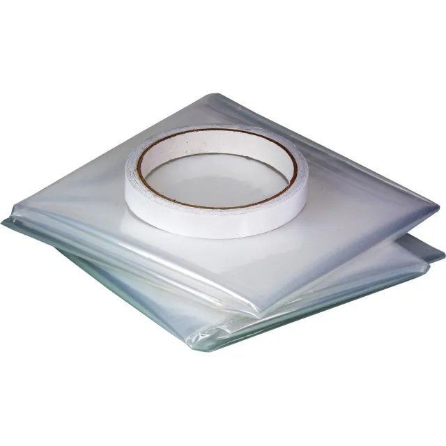 Ecosavers Raamfolie Isolatie Folie Set Isolatie voor Ramen (enkellaags) | Vensterfolie| Raam Isolatie Folie met dubbelzijdig tape Transparant