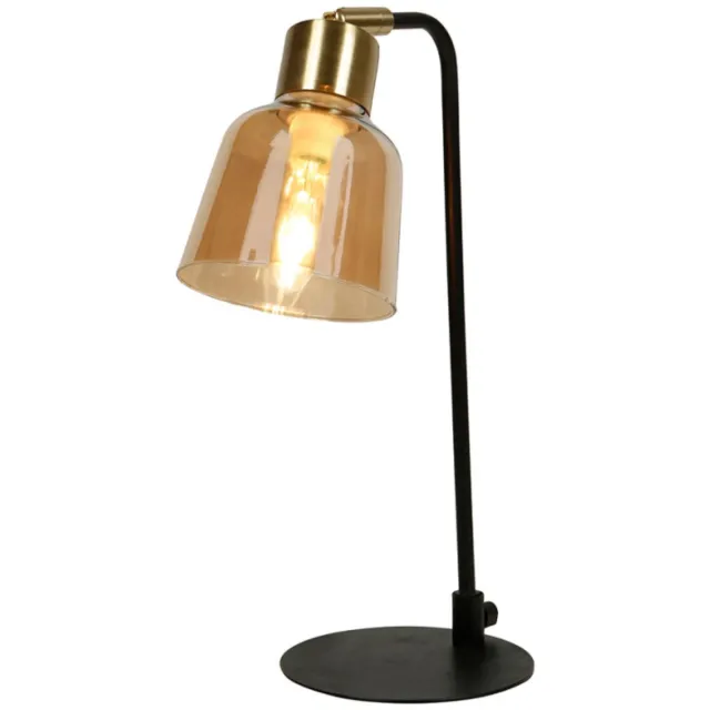 OSTARIA bureau / tafellamp Lola - zwart / goud - metaal - H36 cm - tafellamp