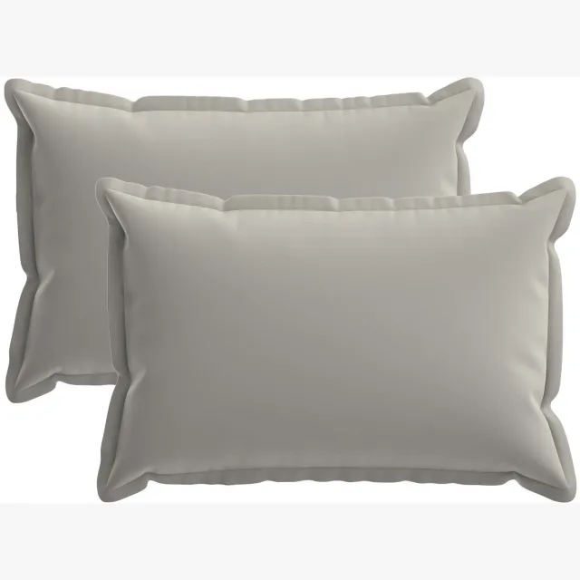 vidaXL Dekenkussen - 2 - st - HOUTEN - Grijs - 50 - x - 75 - cm - Polyester