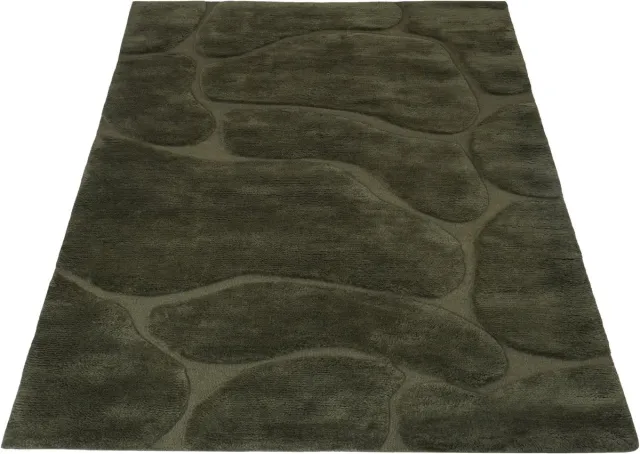 Veer Carpets Superior Berber Vloerkleed Dark Green - 200 x 280 cm Groen