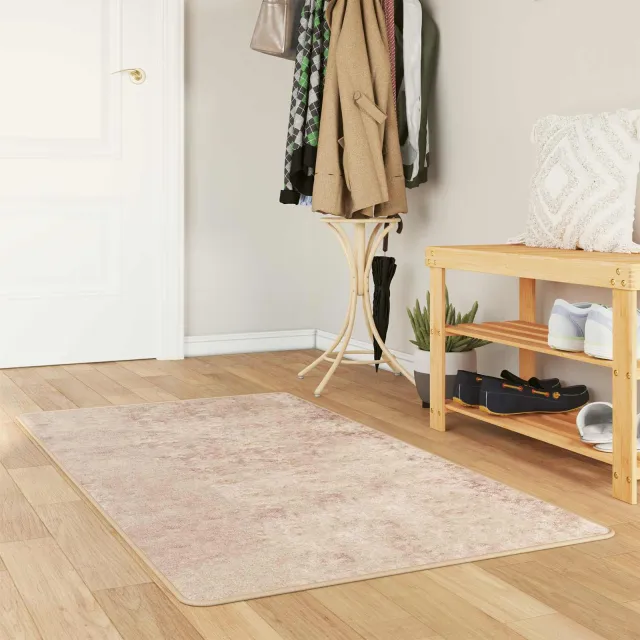 vidaXL Vloerkleedloper MARSA Beige 80 x 200 cm Polyester en PVC, foto 2