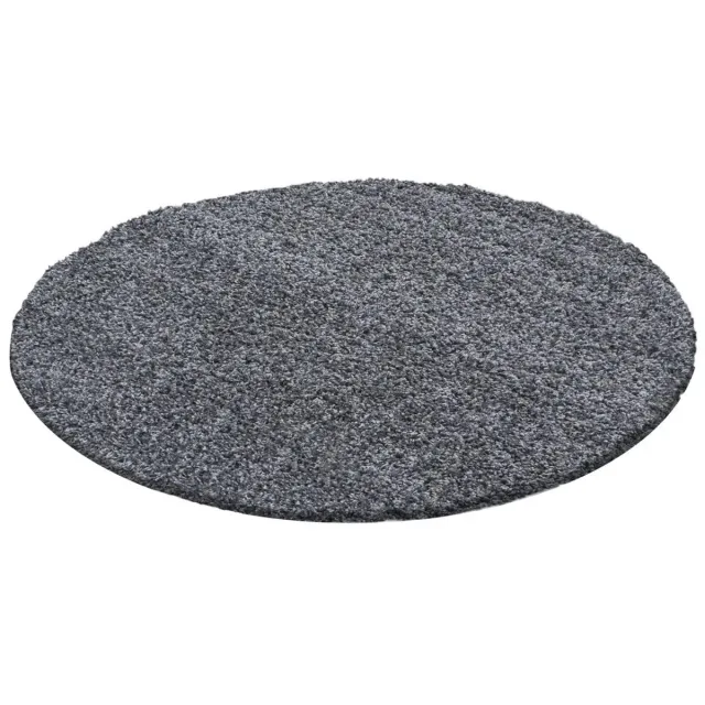 Dutch XXL Rond Hoogpolig Vloerkleed | Tapijt | Shaggy | Life | Uni | Grijs | 120x120 cm