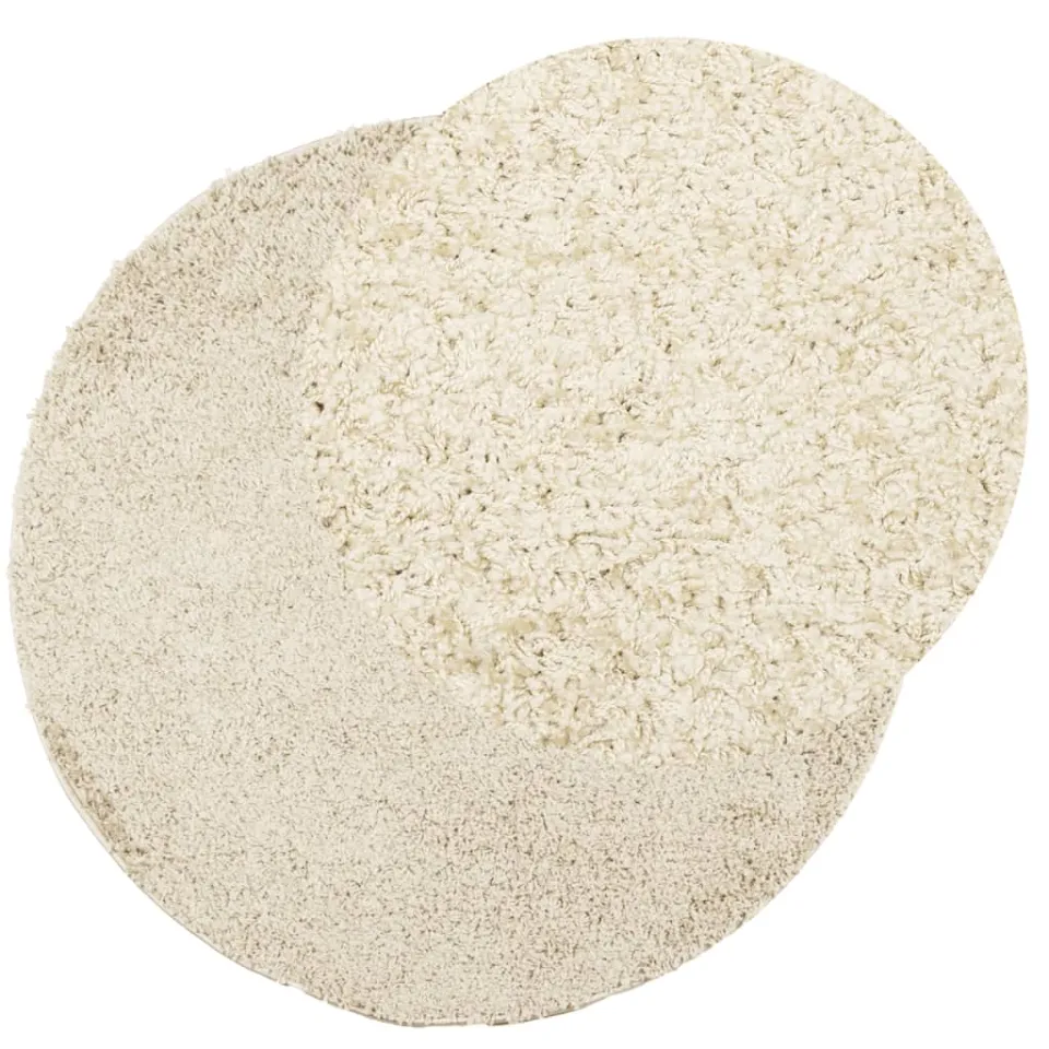 vidaXL Vloerkleed PAMPLONA shaggy hoogpolig modern Ø 160 cm goudkleur