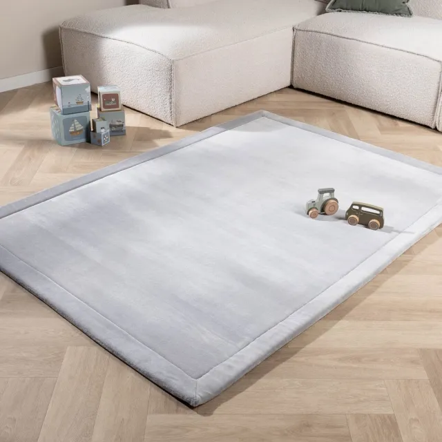 Little Olly Wasbare speelmat - Jip Grijs - 150x200cm