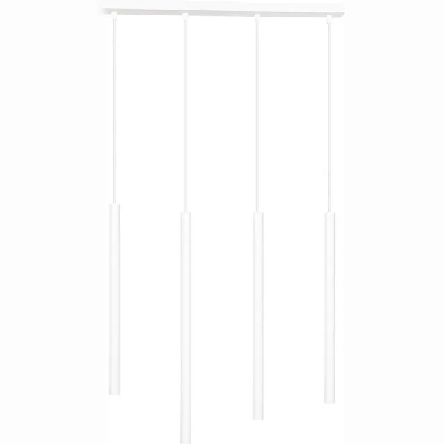 Emibig Syddjurs lange witte pendellamp met lange kokers 2cm diameter 4x G9 - Perfect voor moderne interieurs