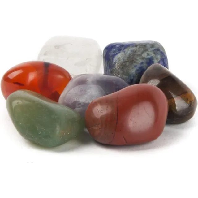 Spiru 7 Chakra Trommelstenen Set Chakra kleuren